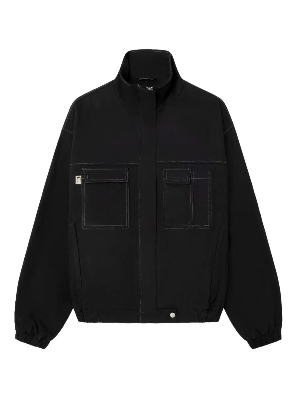 Carrera patch pocket zip jacket | Black | Image 1