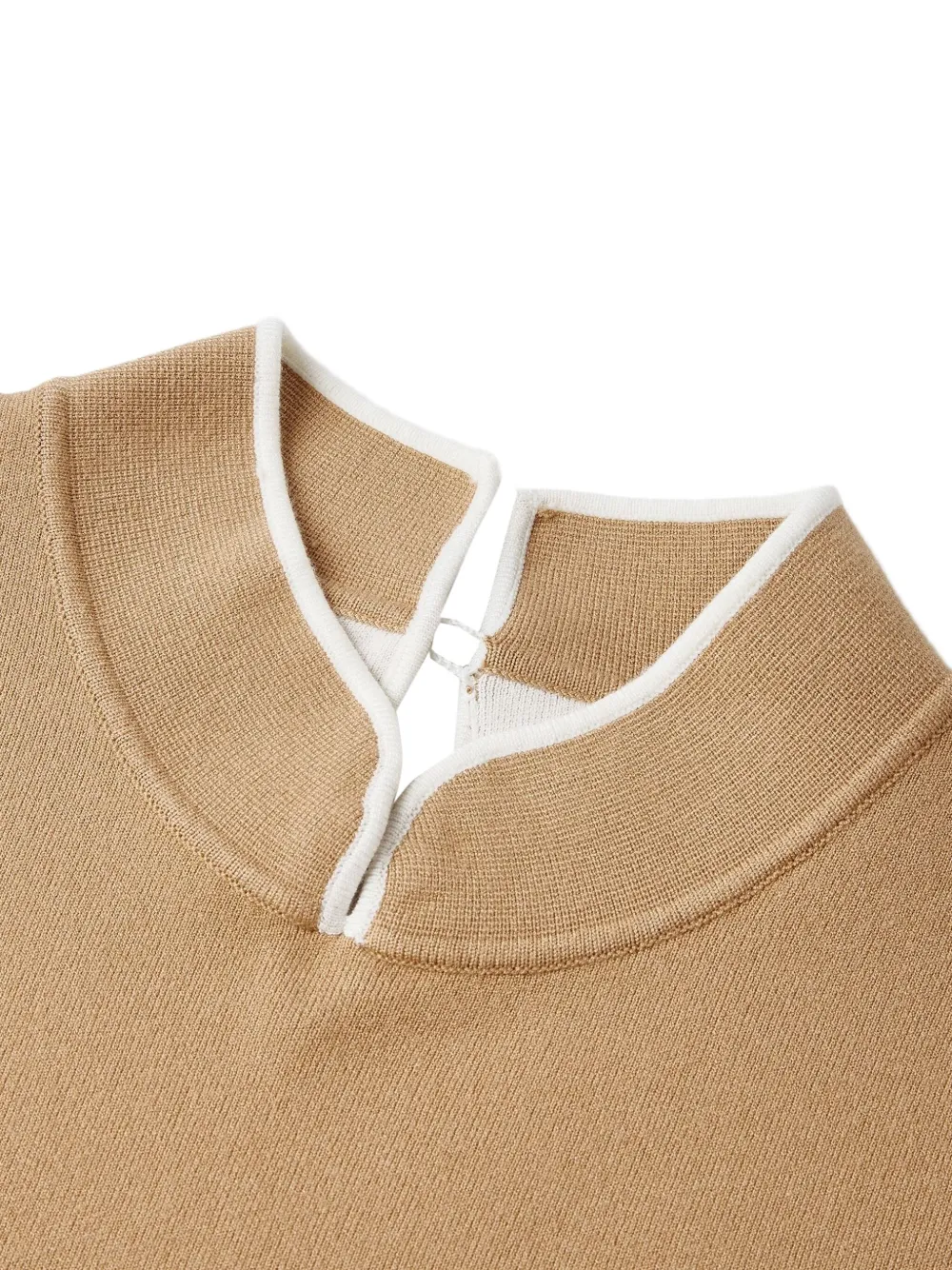  Shanghai Tang Lace Sleeve Qipao Top - Neutrals 