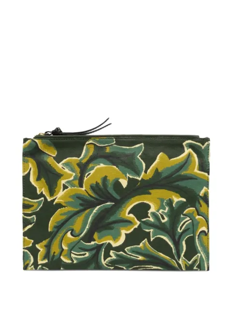 Inoui Editions leaf-print clutch bag