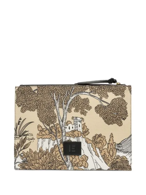 Inoui Editions animal-print clutch bag