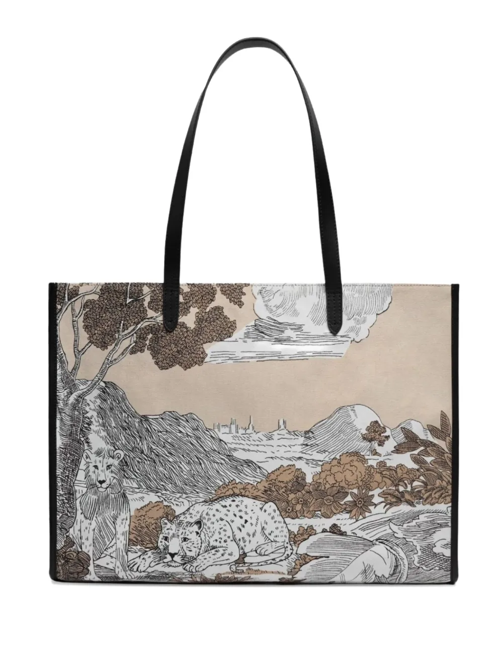 Inoui Editions Printed Shoulder Bag In Neutral