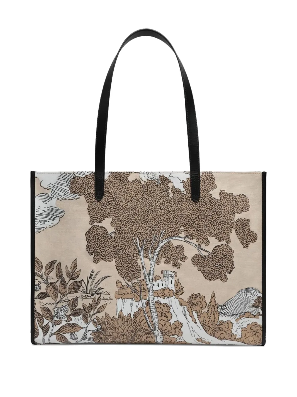 Inoui Editions Printed Shoulder Bag In Neutral
