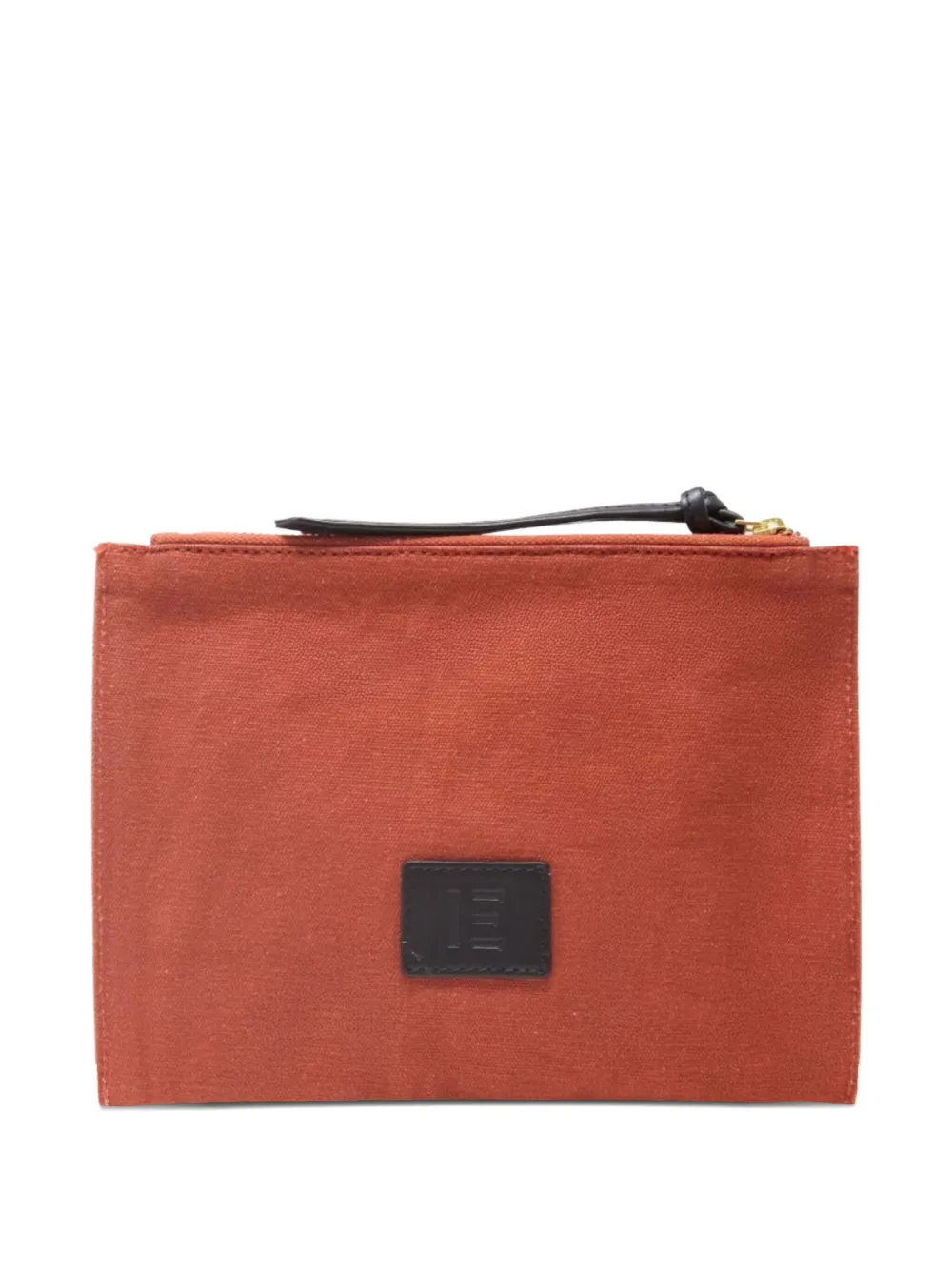 Inoui Editions Embroidered Clutch Bag In Orange