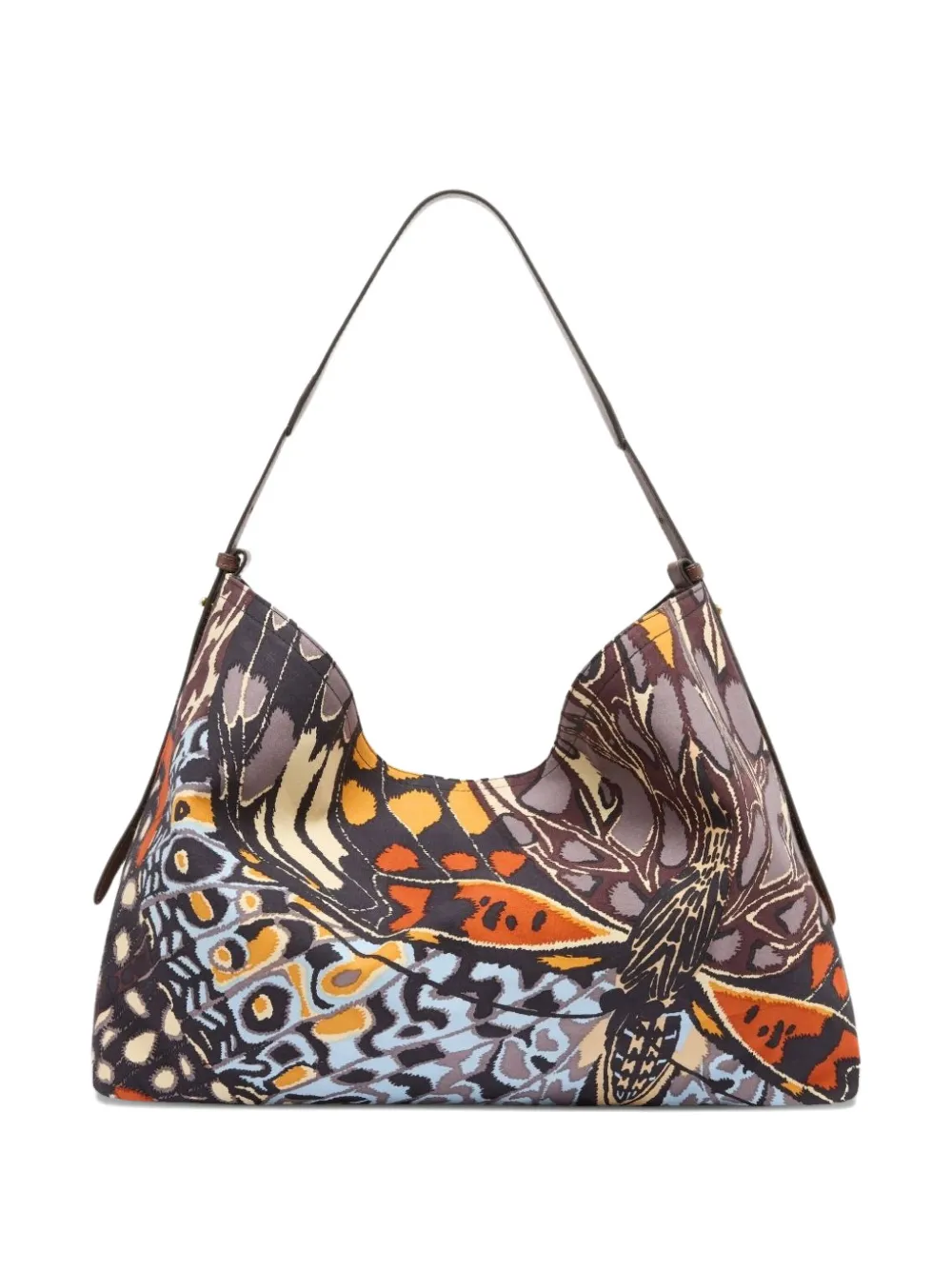 Inoui Editions Butterfly-print Shoulder Bag In Brown