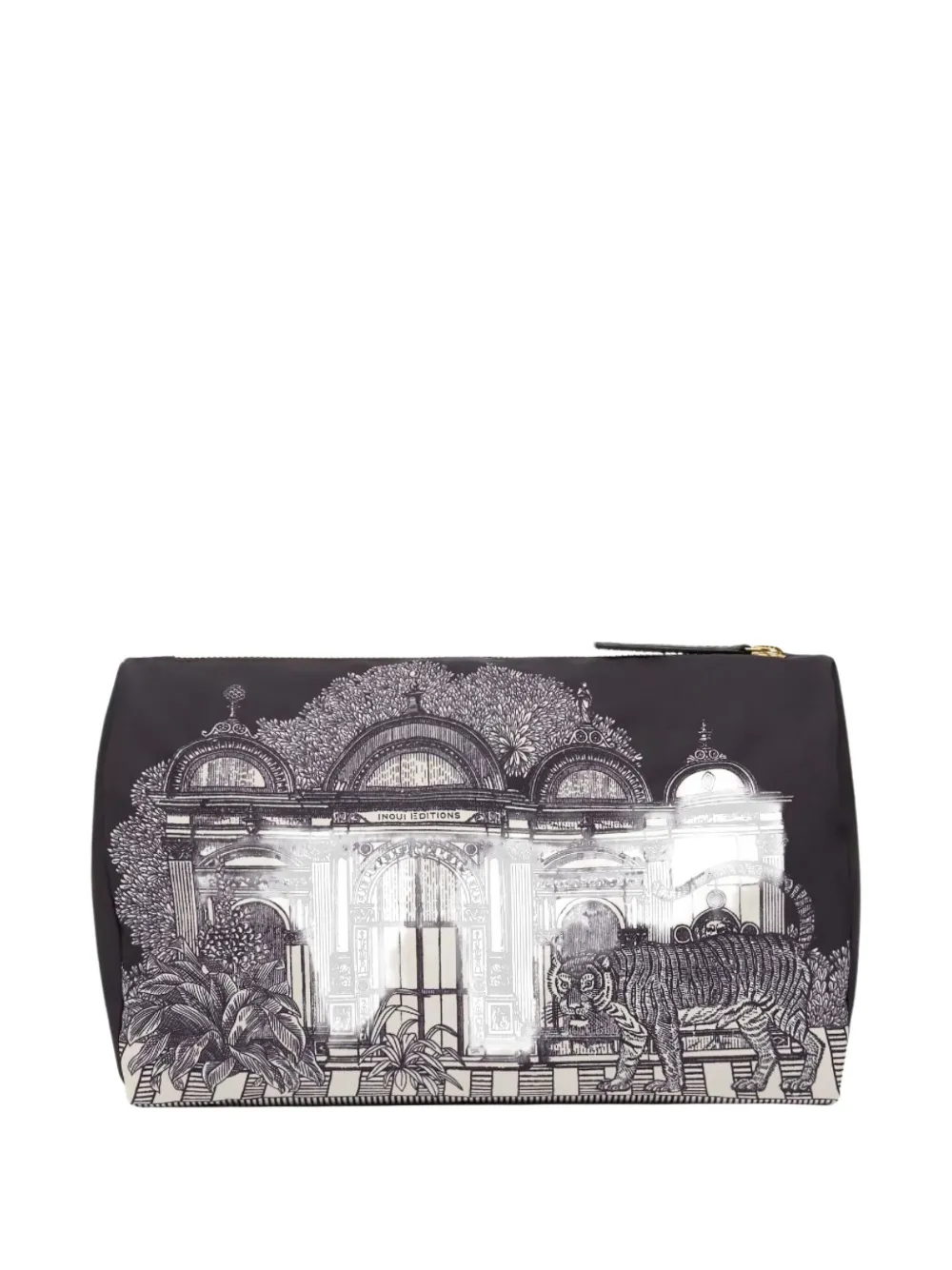 Inoui Editions Graphic-print Clutch Bag In Gray