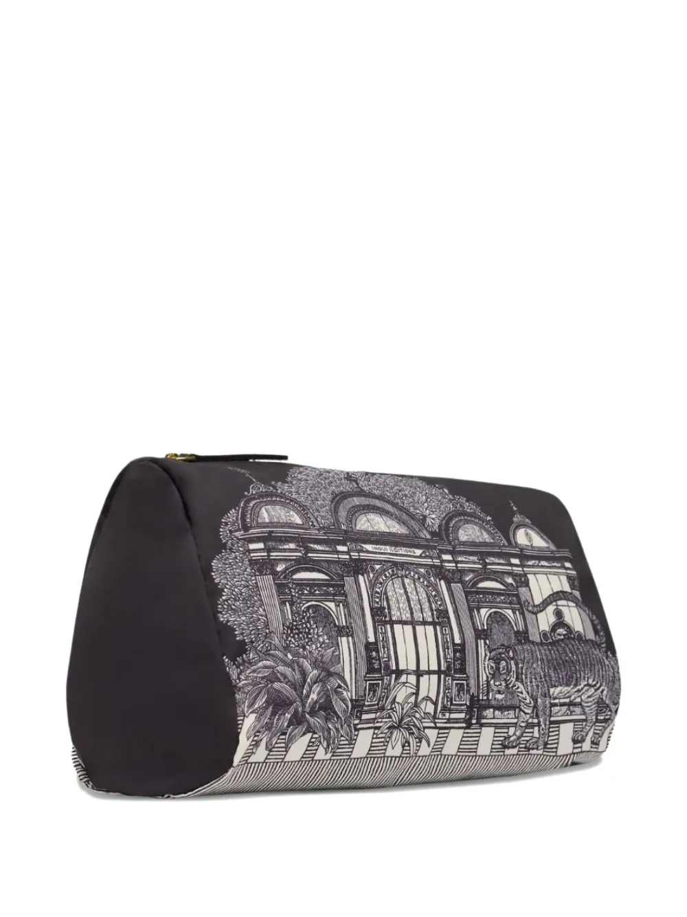 Inoui Editions Graphic-print Clutch Bag In Gray
