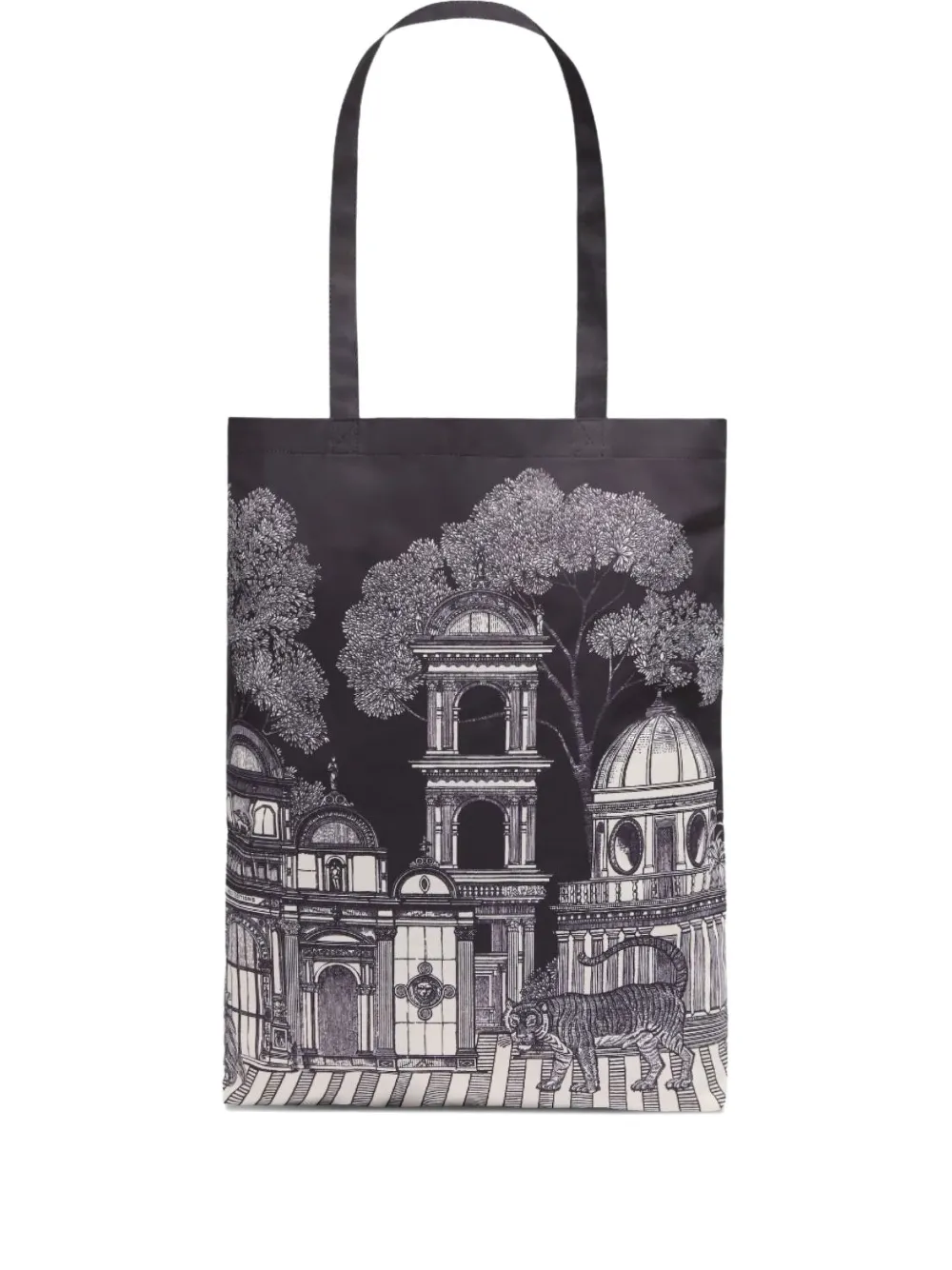 Inoui Editions Borsa a spalla con stampa - Nero