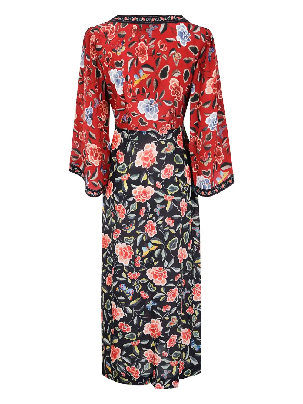 Rixo Dahlia silk midi dress - Zwart