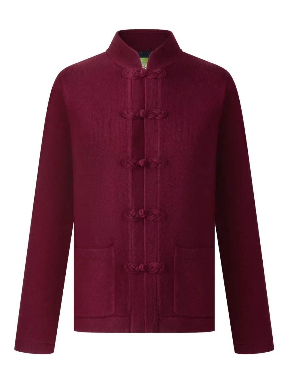Shanghai Tang knot button tang cardigan | Red | Image 1