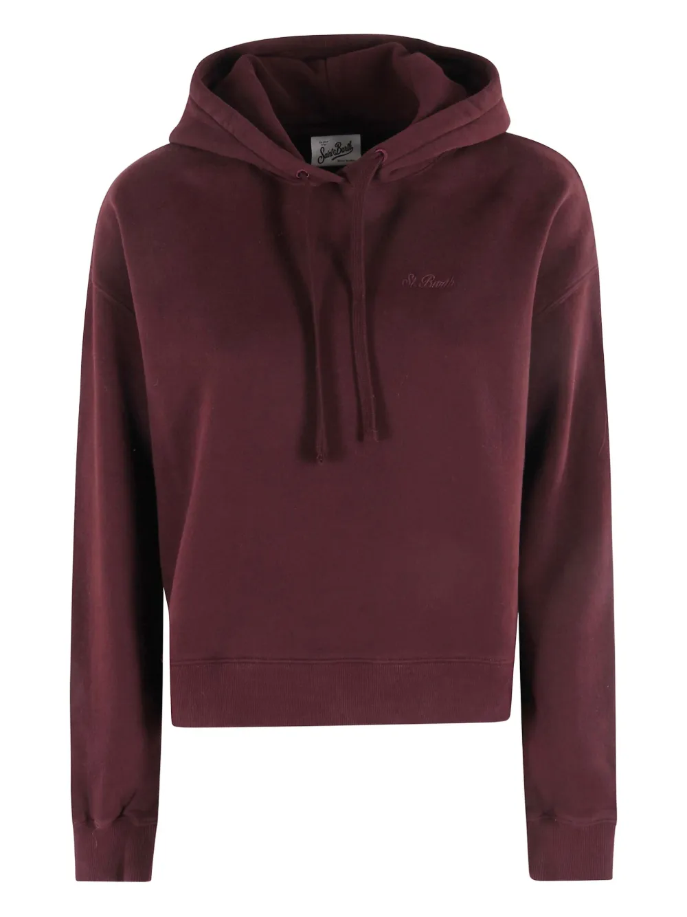 Mc2 Saint Barth Mindy Embroidered-logo Hoodie In Red