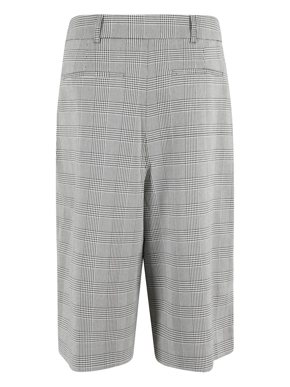 Essentiel Antwerp Pleated Checked Knee-length Shorts In Gray