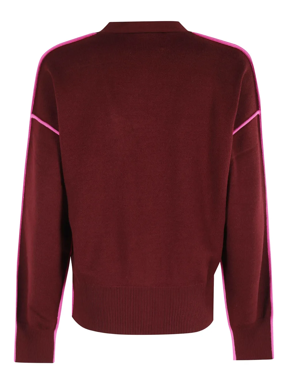 Essentiel Antwerp Contrast-trim Cardigan In Red
