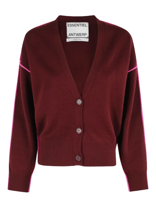 Essentiel Antwerp Cardigan Mit Kontrastdetails Rot FARFETCH DE - Main Image
