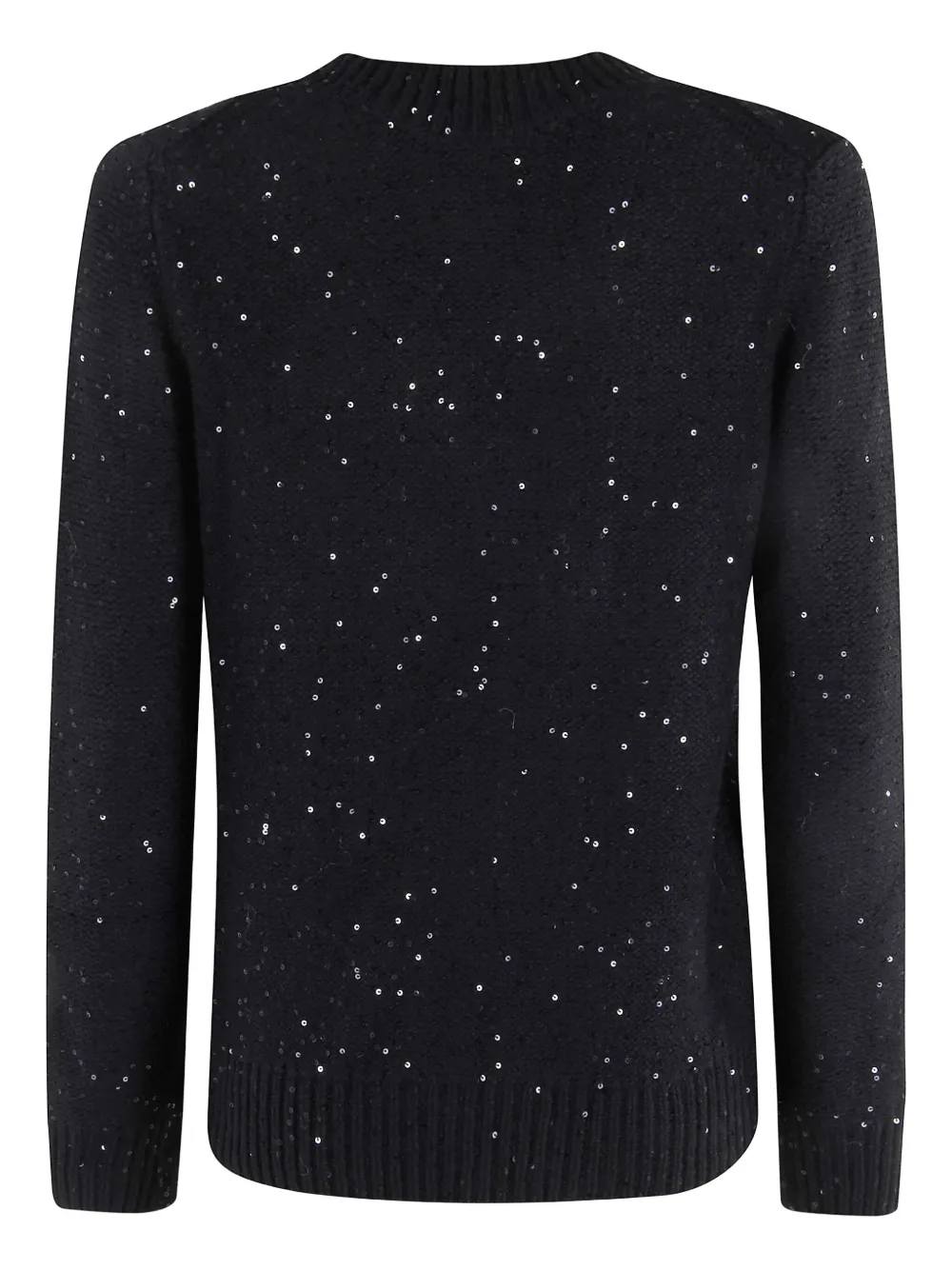 Mc2 Saint Barth Eleara Sequin-embellished Sweater In Black