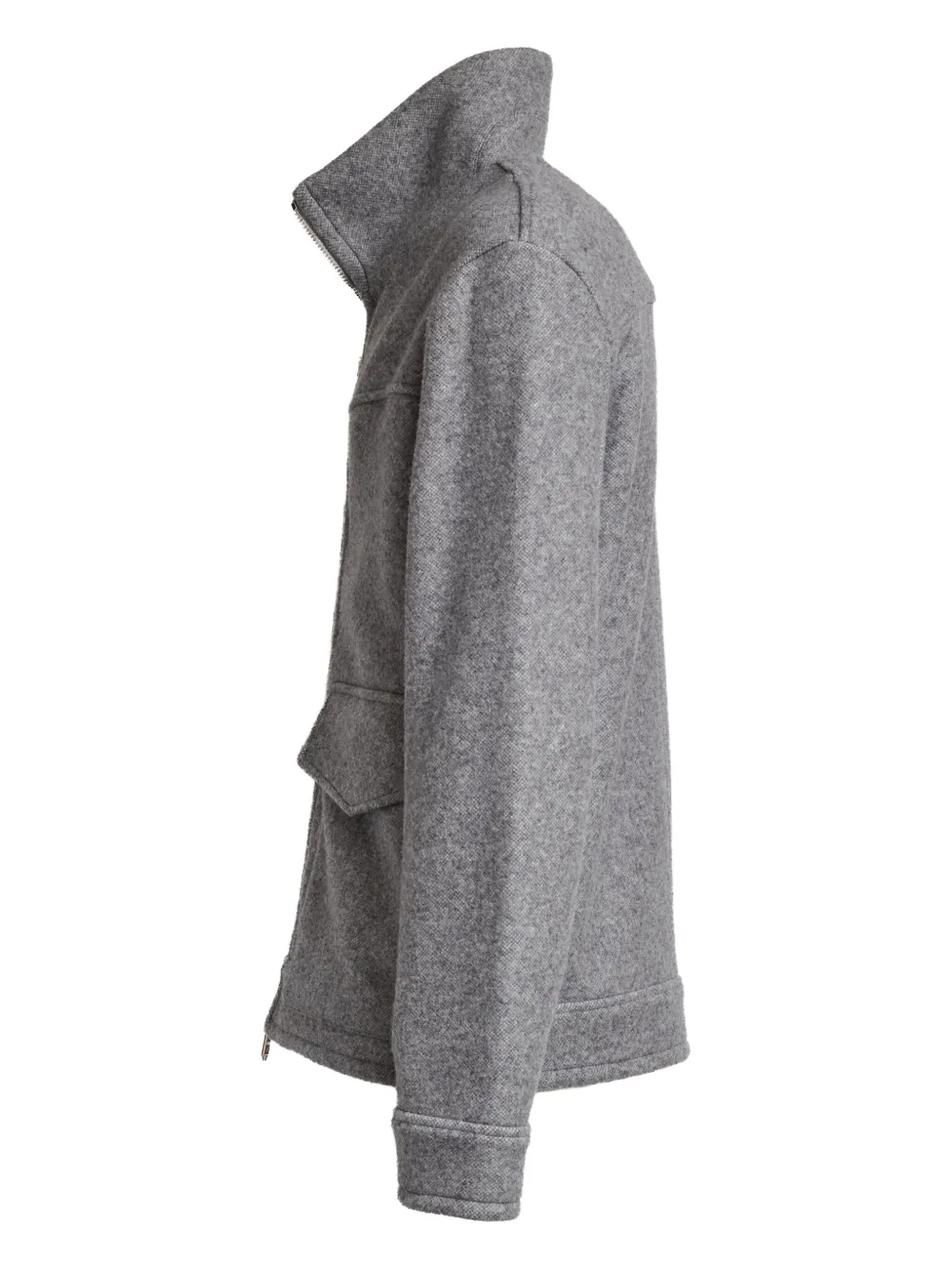 Dondup Zip Flap-pocket Jacket In Gray
