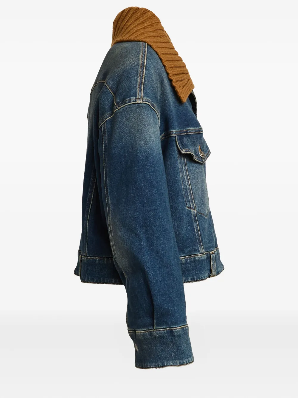 DONDUP contrast collar denim jacket | Denim Jackets | Image 2