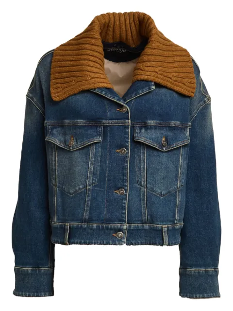 DONDUP contrast collar denim jacket