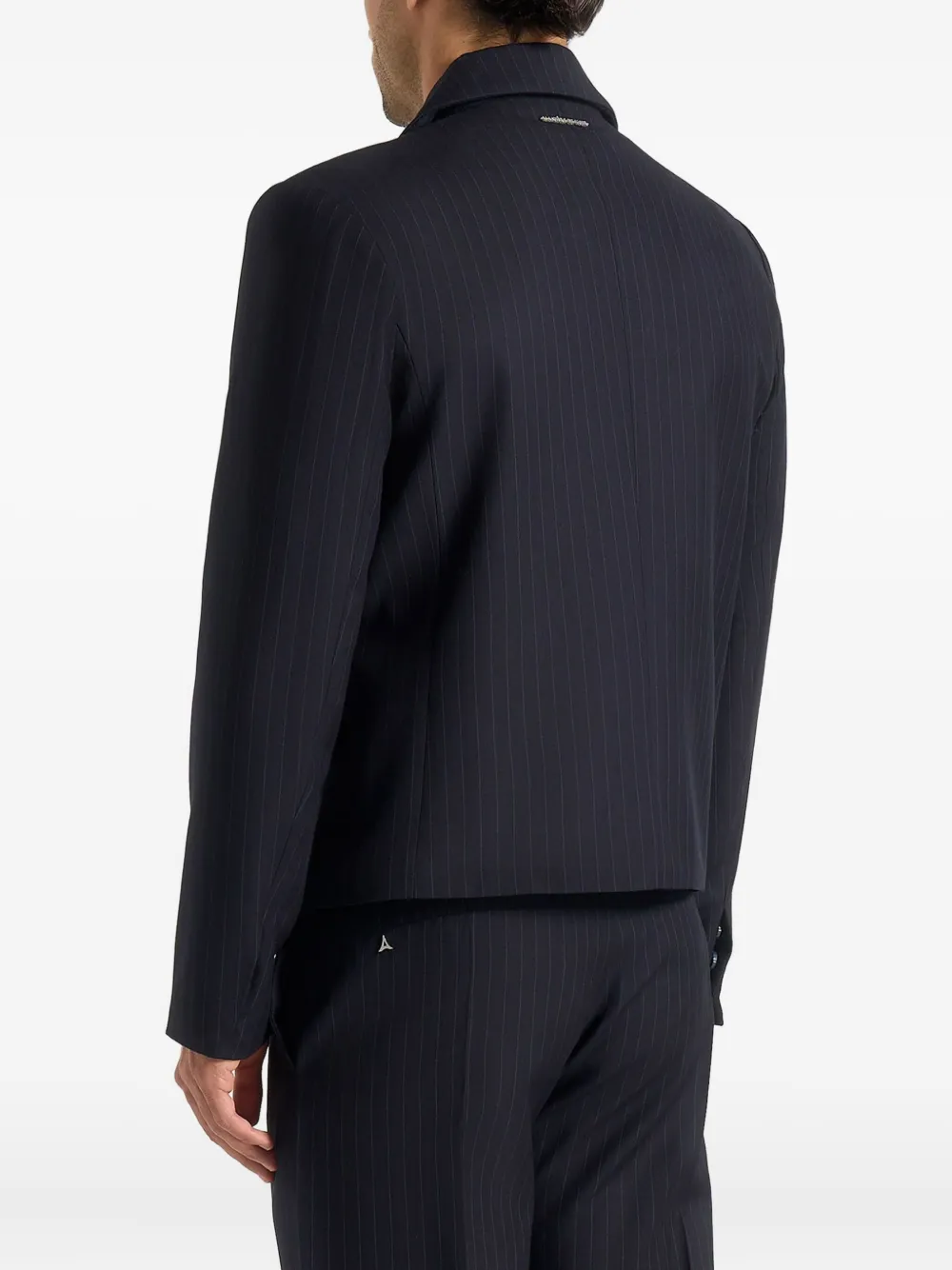 Manière De Voir Silas Cropped Blazer In Blue