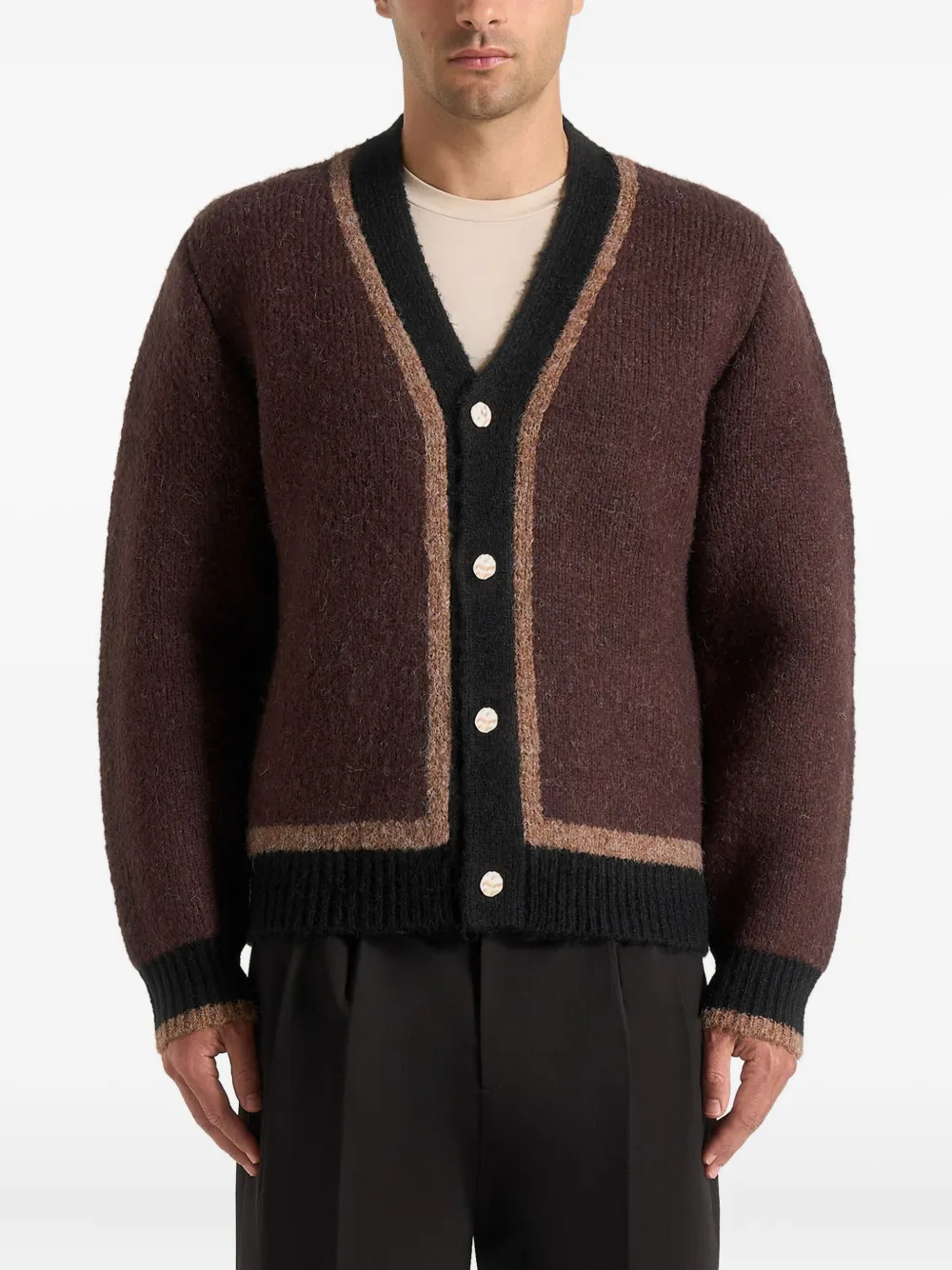 Manière De Voir Elon cardigan - Brown - Curated Menswear