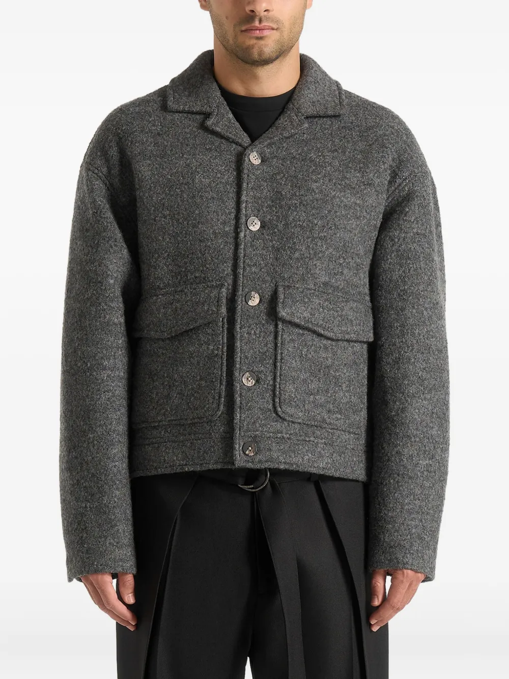 Manière De Voir Aurel wollen jas Grijs