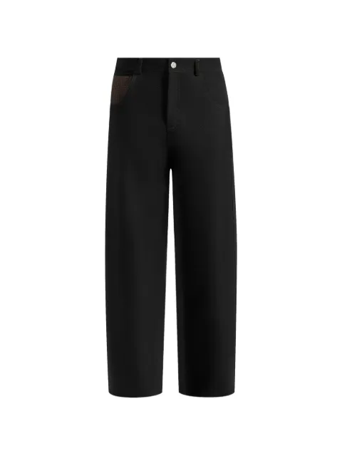 Manière De Voir Lazare wide-leg twill black jeans