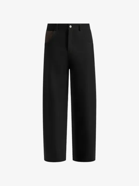 Manière De Voir jean Lazare à coupe ample en sergé noir