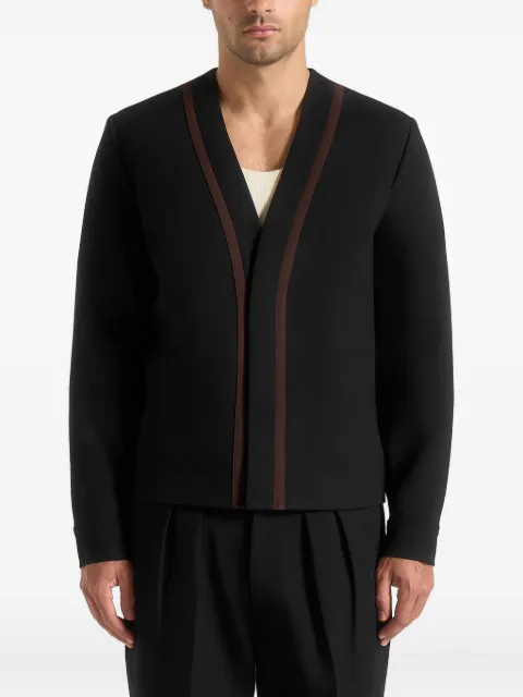 Manière De Voir Alain tailored cardigan with contrast placket