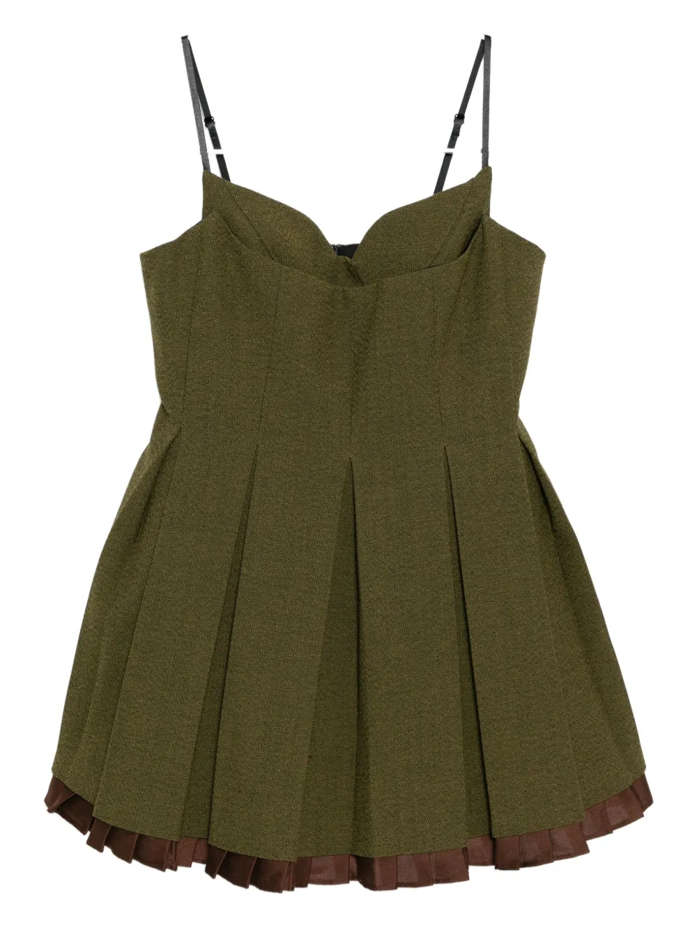 SHUSHU/TONG pleated dress - Verde