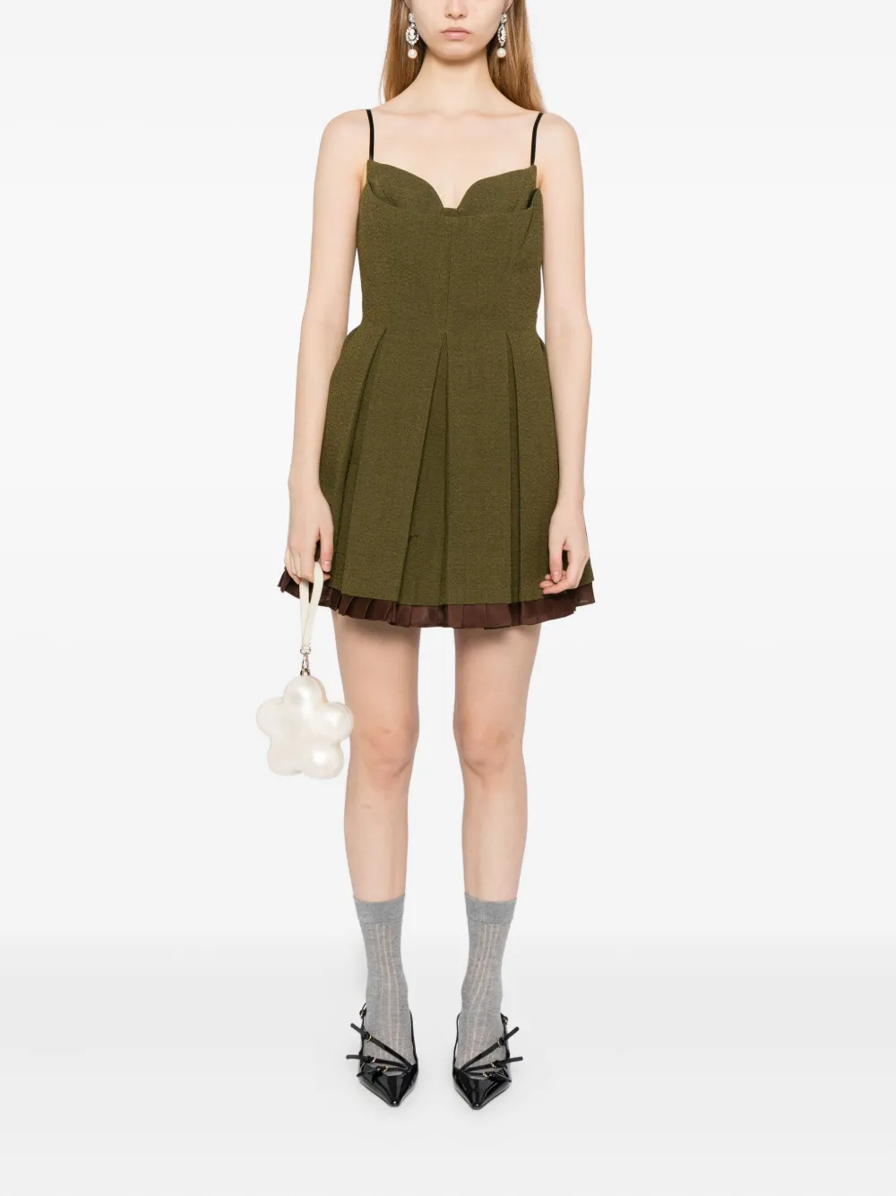 SHUSHU/TONG Geplooide jurk - Groen