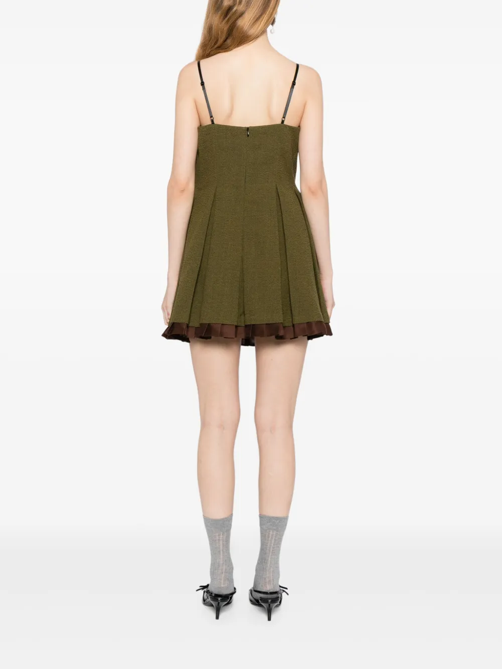 SHUSHU TONG Geplooide jurk Groen