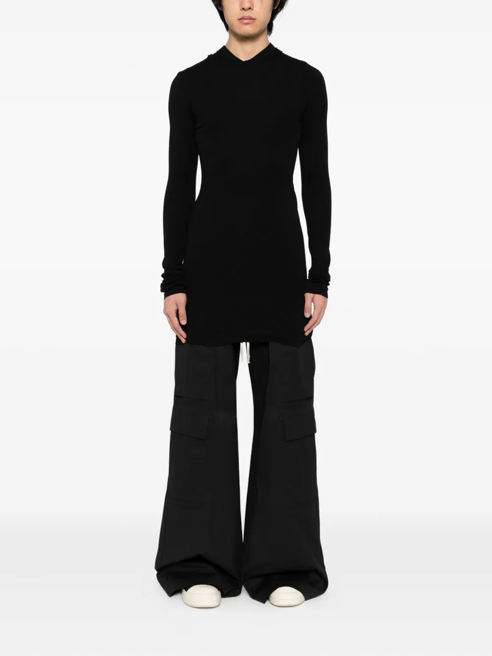 Rick Owens T-shirt met capuchon - Zwart