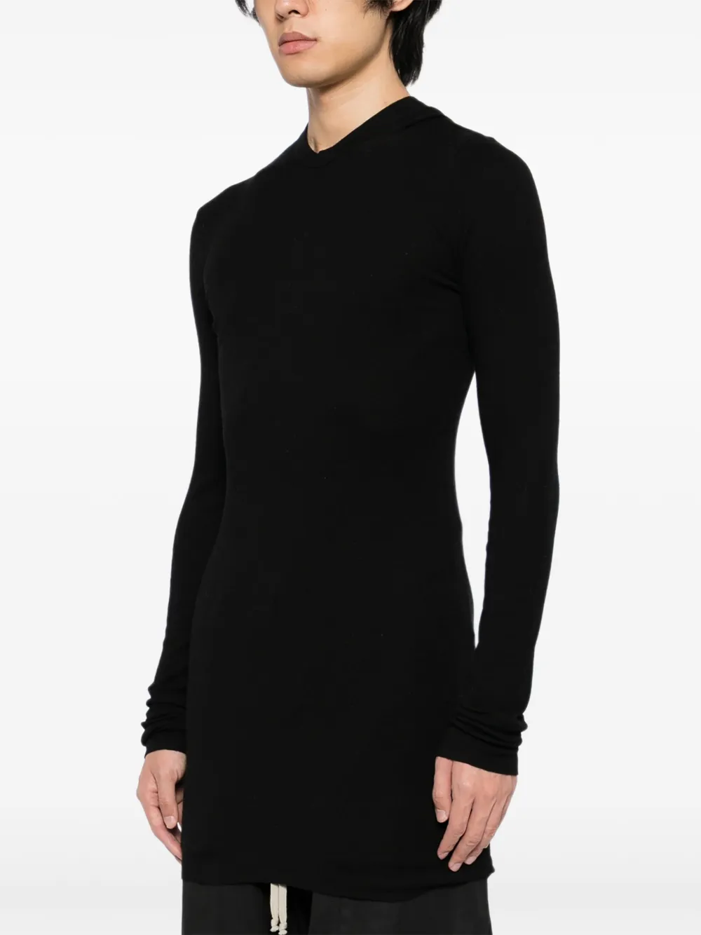 Rick Owens T-shirt met capuchon Zwart