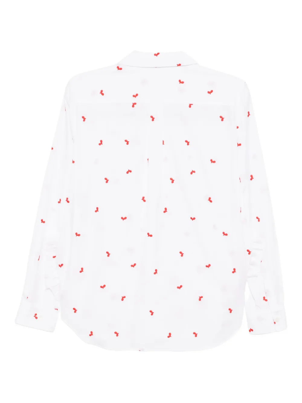 Comme Des Garcons Girl Ruffled-pocket Shirt In White