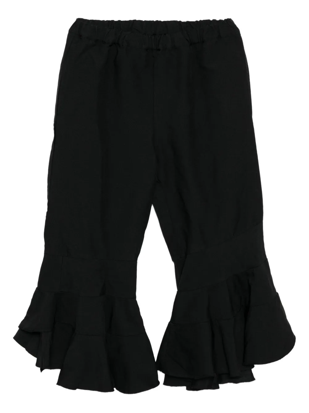 Comme Des Garçons Comme Des Garçons tiered-hem flared trousers | Black | Image 1