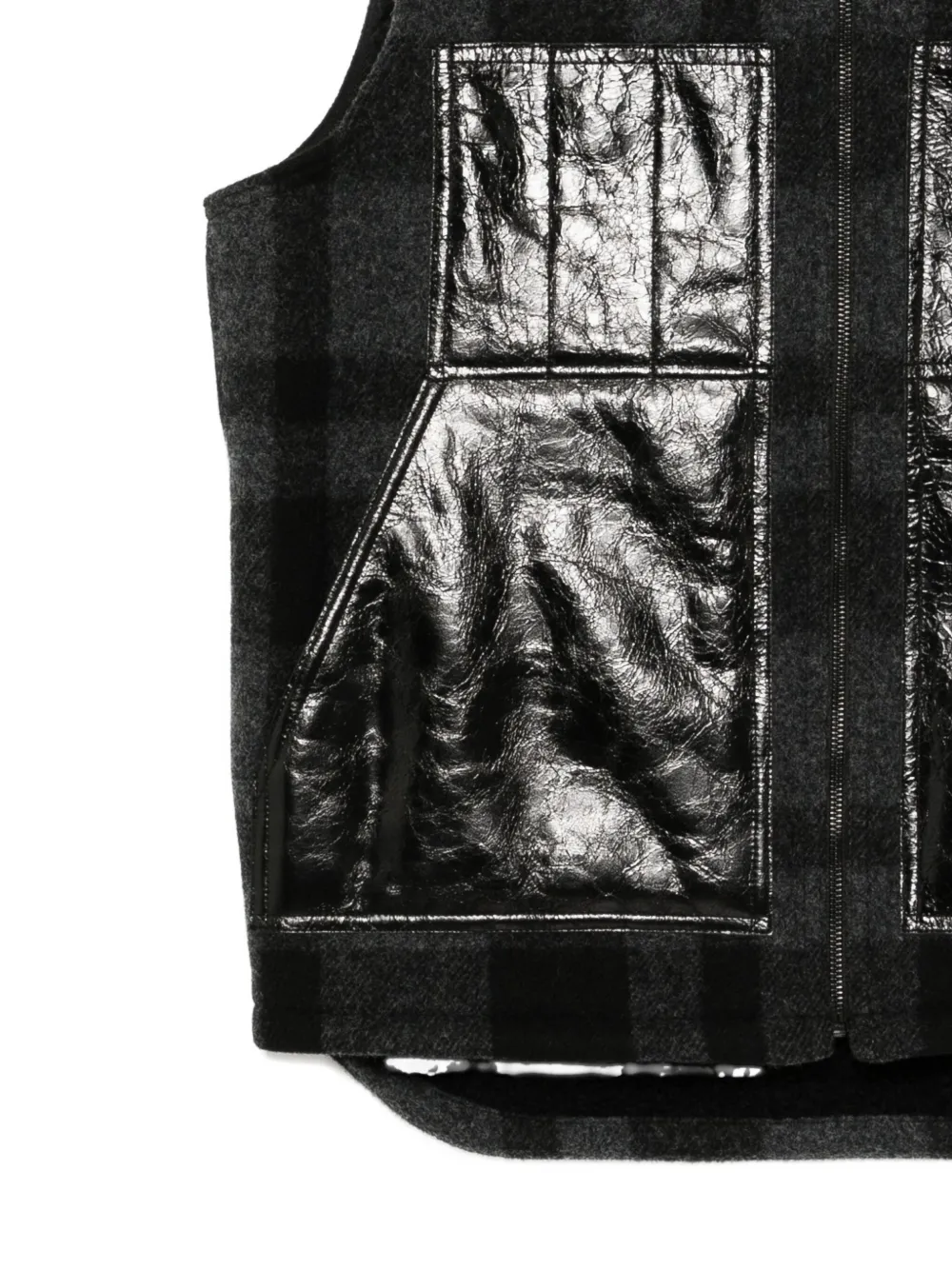 Junya Watanabe MAN Geruite spencer Grijs