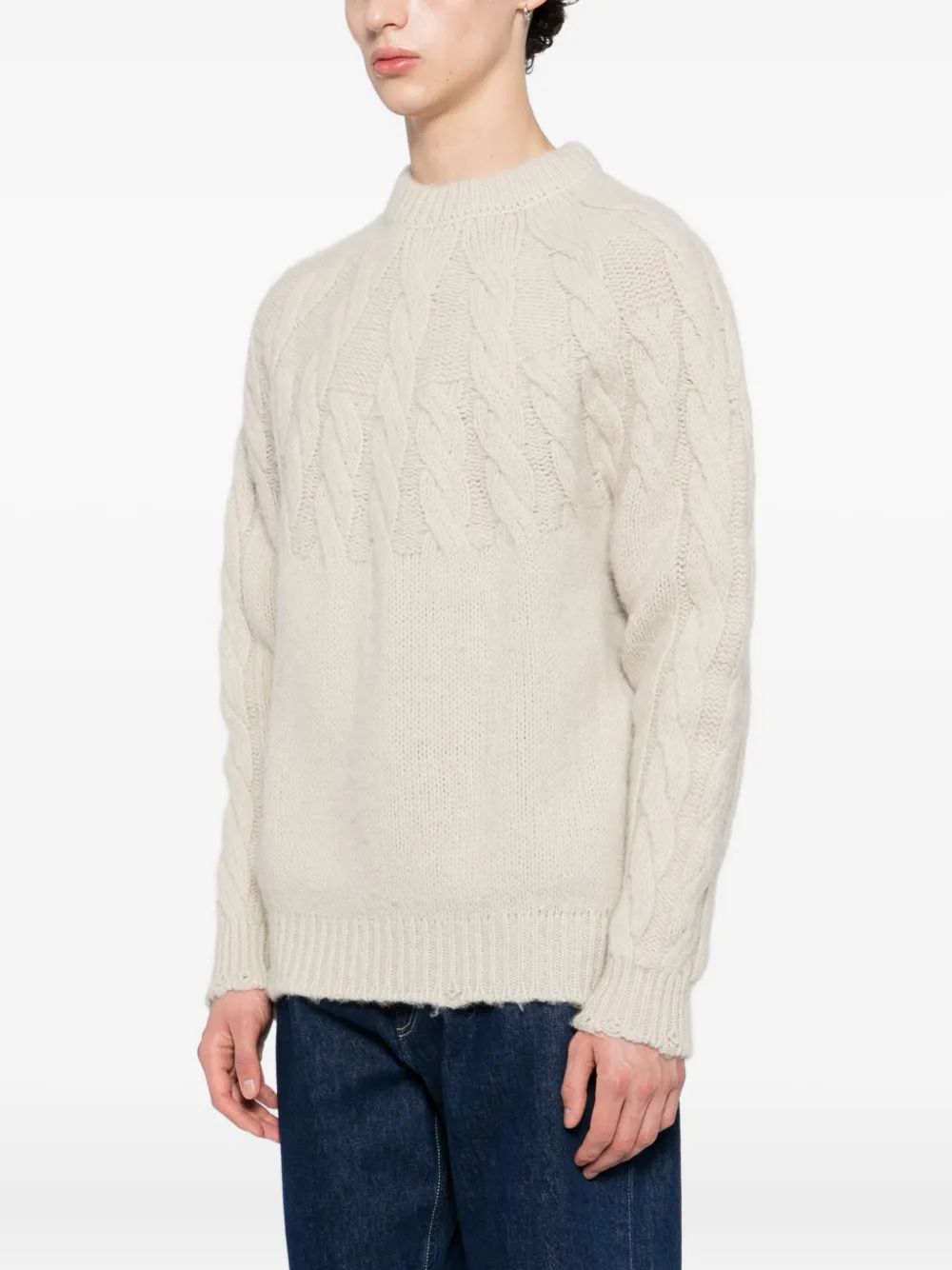 Junya Watanabe MAN Wollen trui Beige