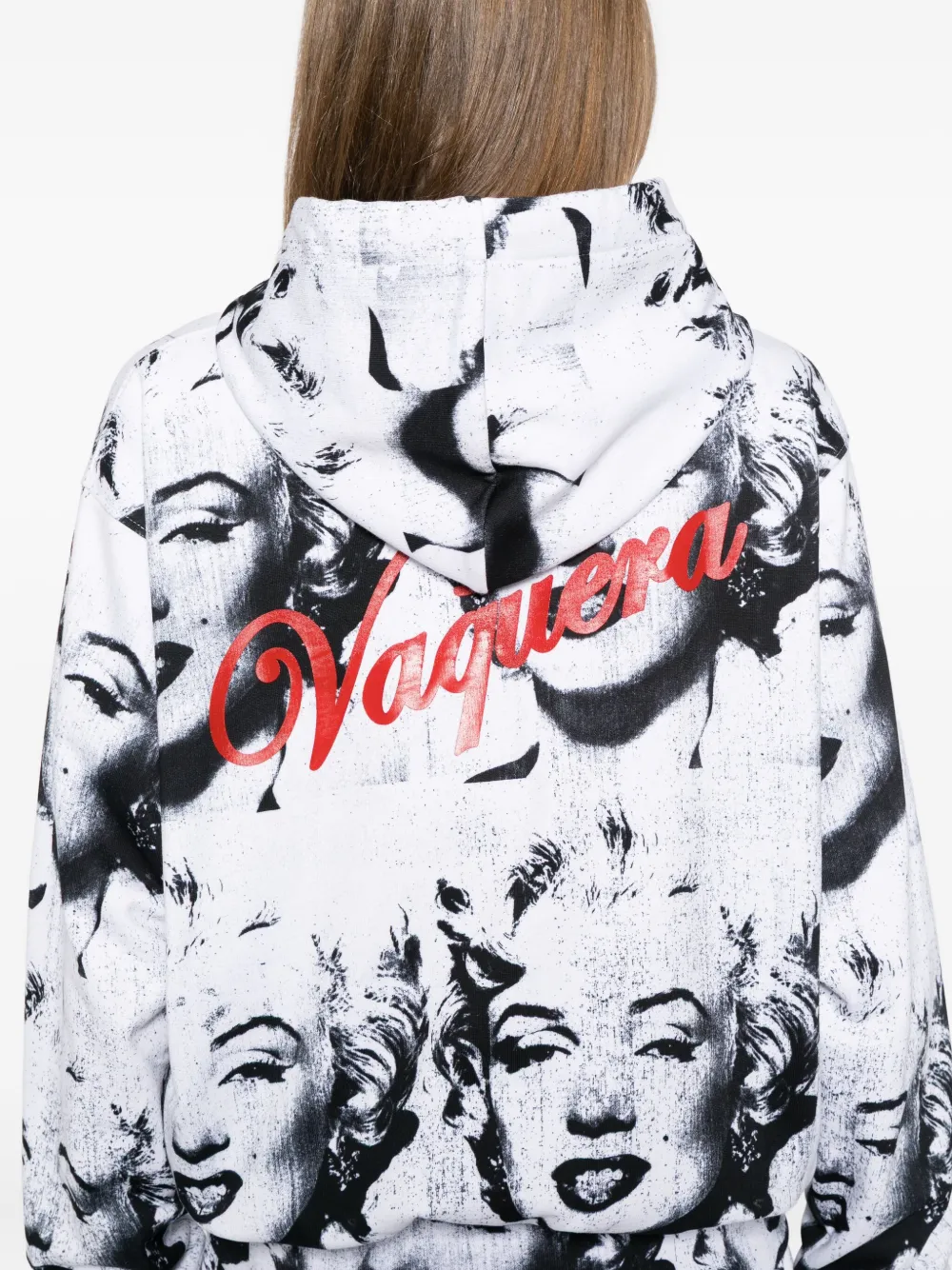 Vaquera Hoodie met print Wit