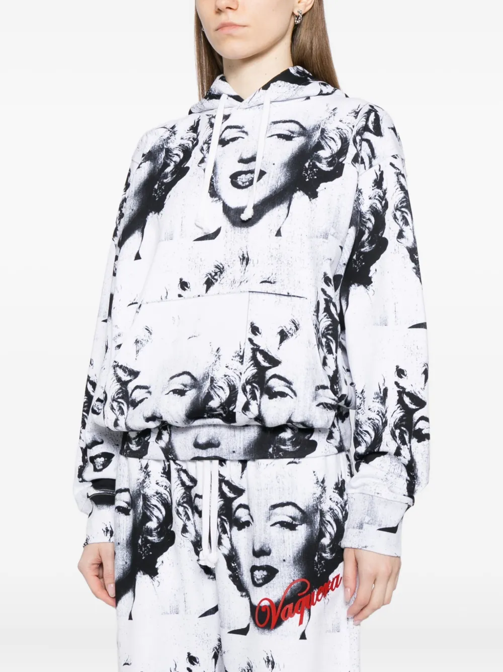 Vaquera Hoodie met print Wit