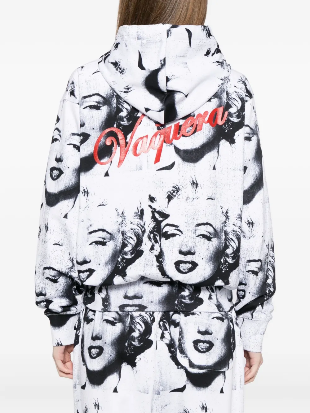 Vaquera Hoodie met print Wit