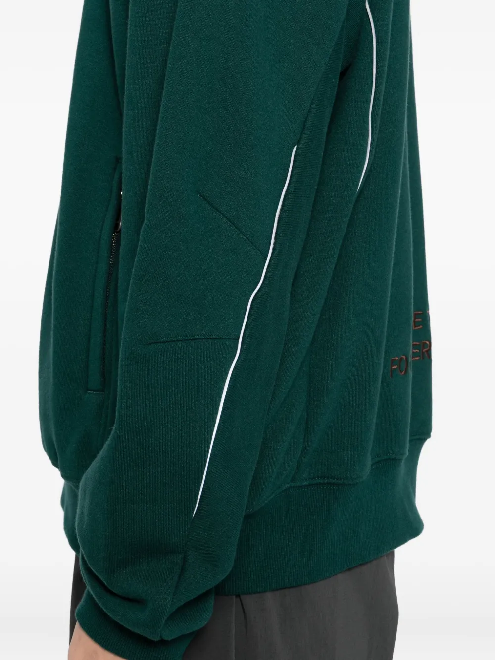 Asics Graphic-embroidered Sweatshirt In Green