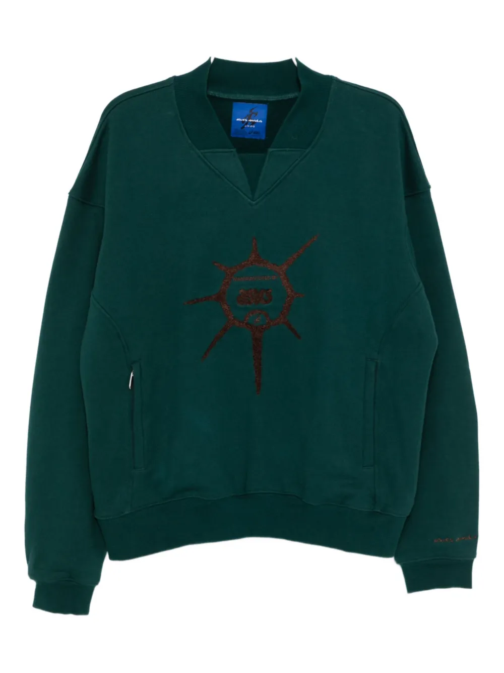 ASICS graphic-embroidered sweatshirt | Green | Image 1