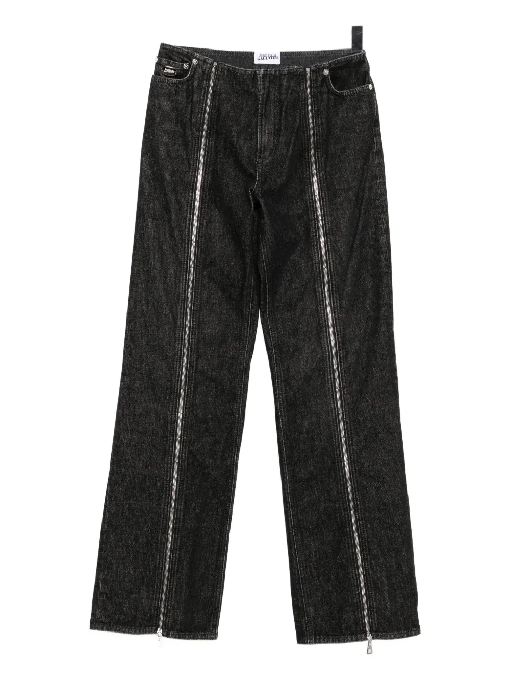 Jean Paul Gaultier Zipped Jeans In Black