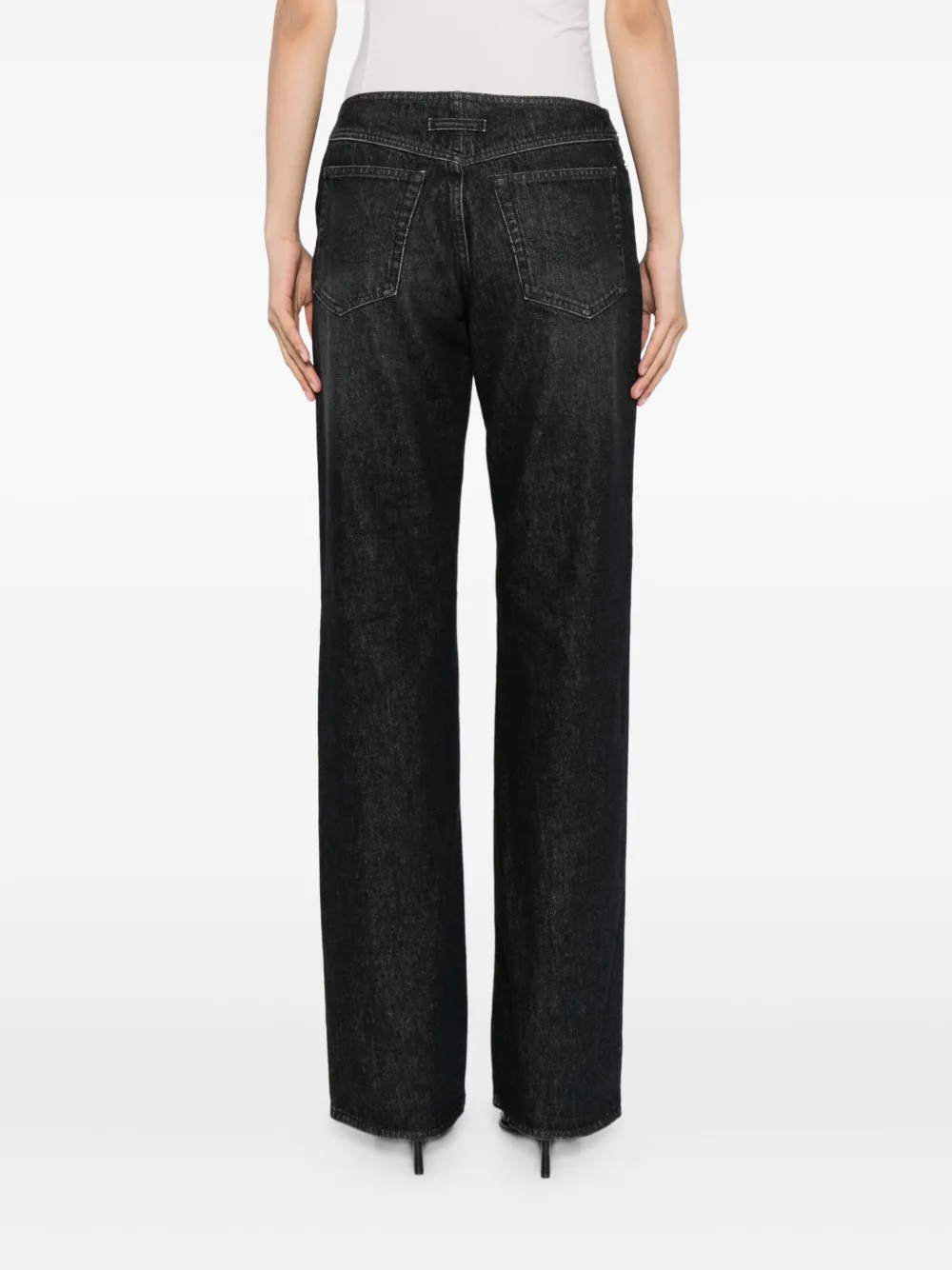Jean Paul Gaultier Zipped Jeans In Black