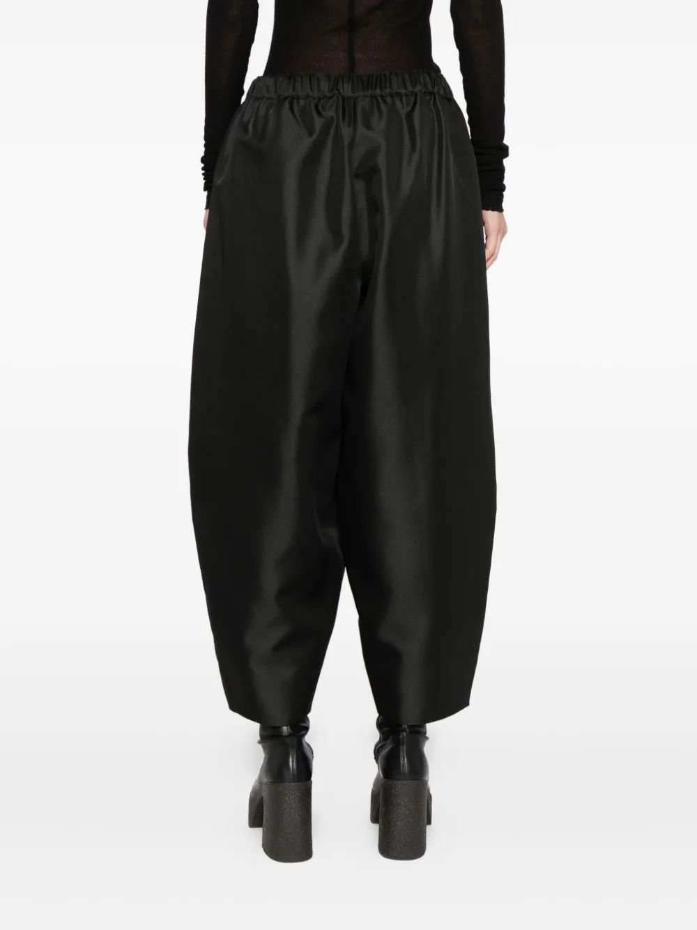 Comme Des Garçons Pleated Balloon Trousers In Black