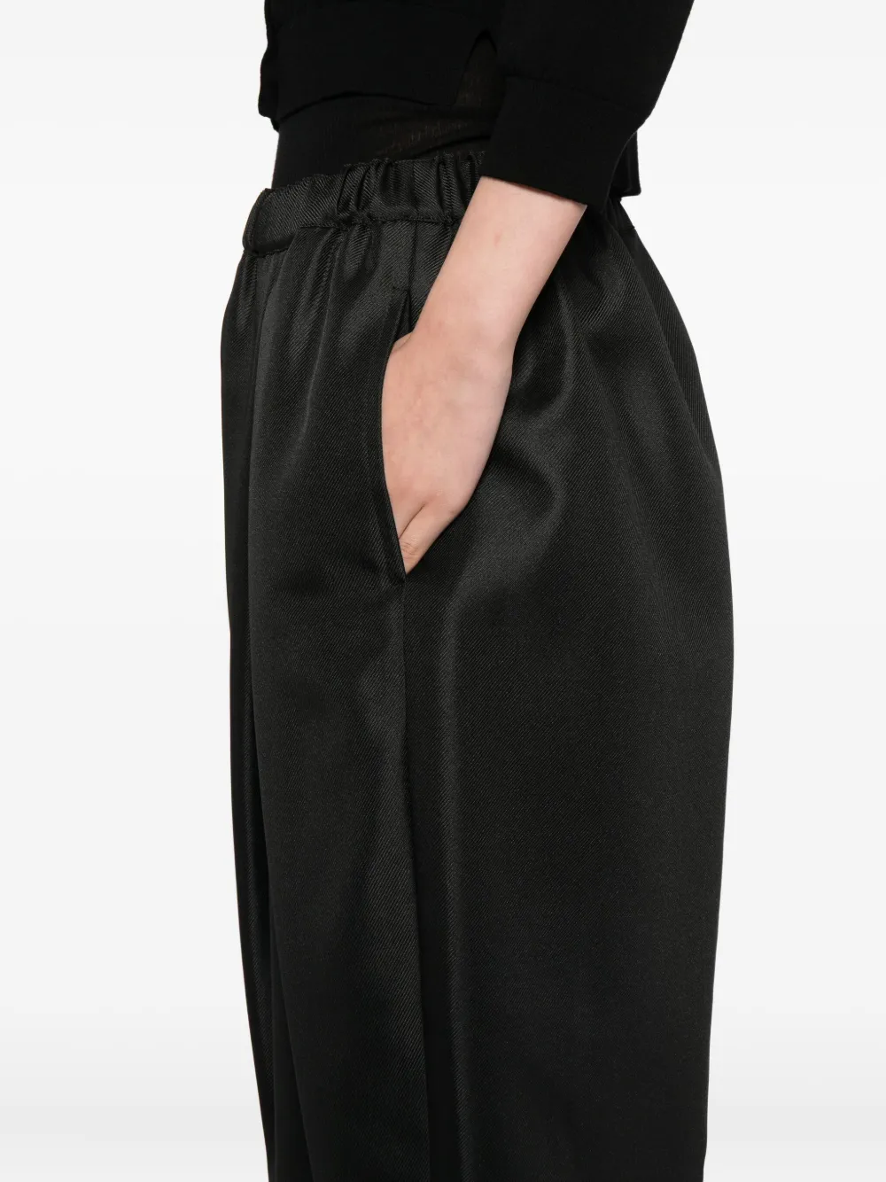 Comme Des Garçons Pleated Balloon Trousers In Black