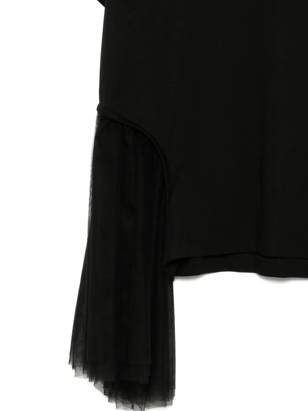 Noir Kei Ninomiya T-shirt met ruches Zwart