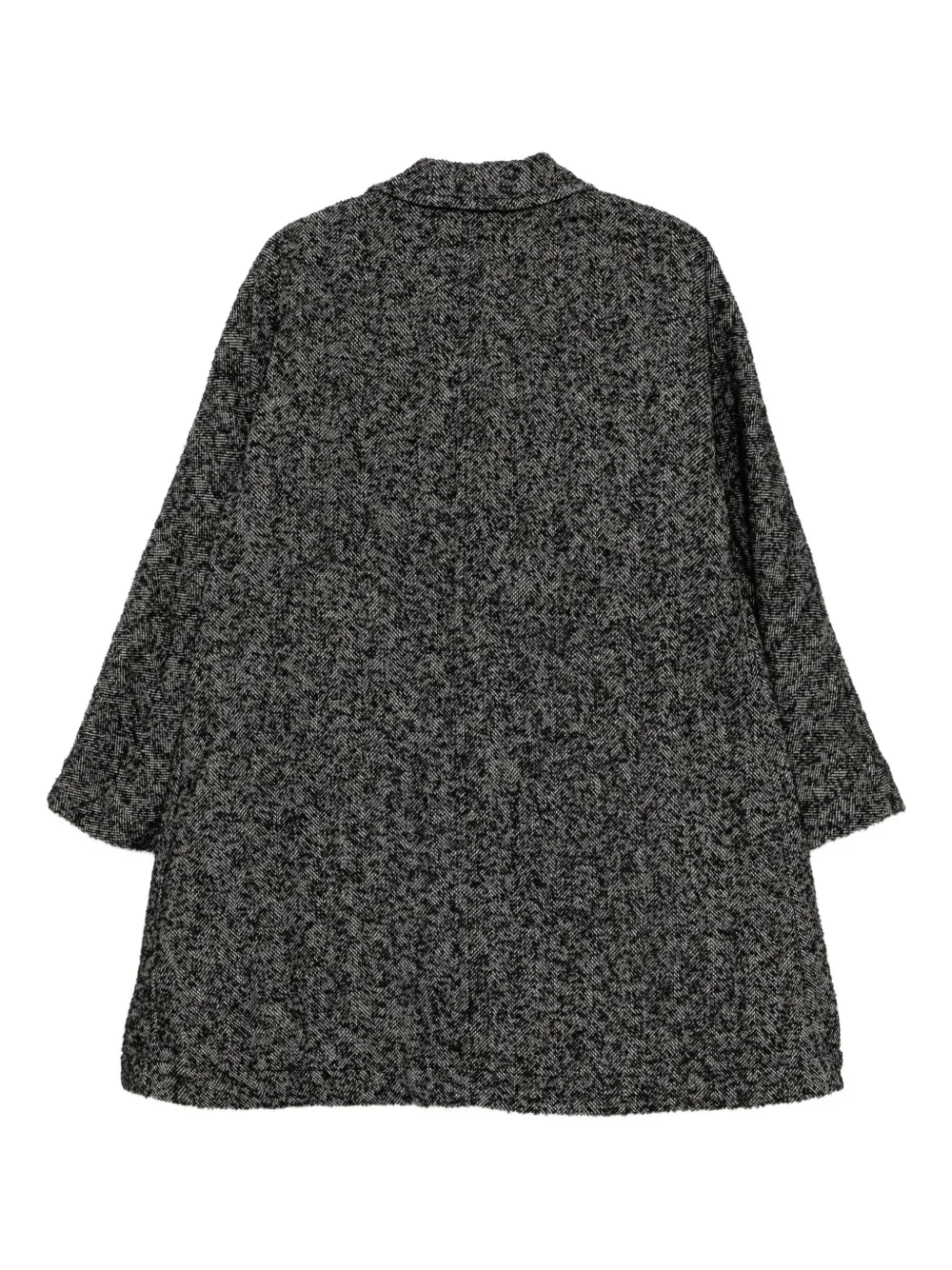 Black Comme Des Garçons Car Coat In Animal Print