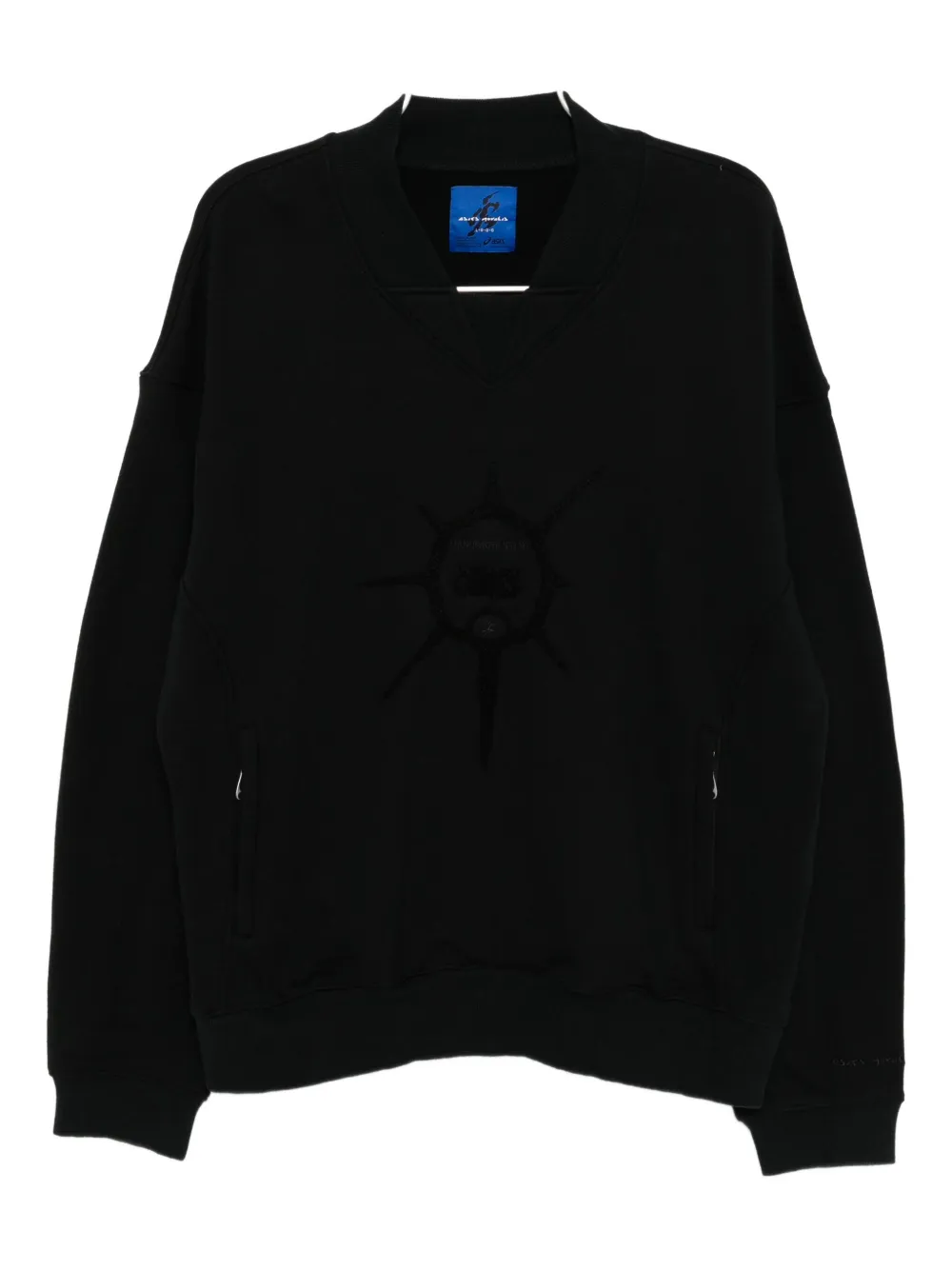 ASICS graphic-embroidered sweatshirt | Black | Image 1