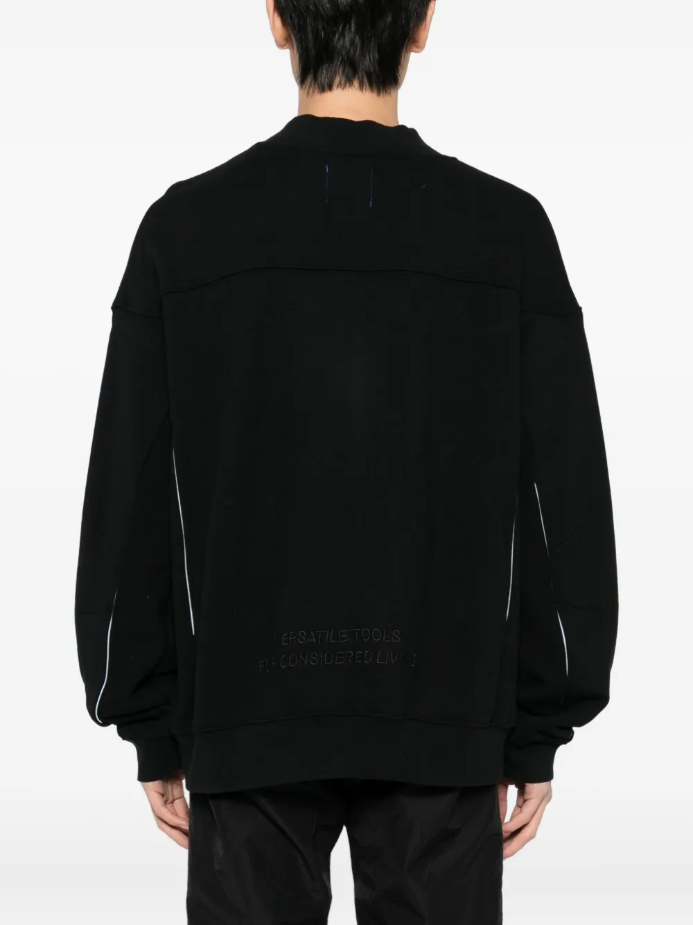 Asics Graphic-embroidered Sweatshirt In Black