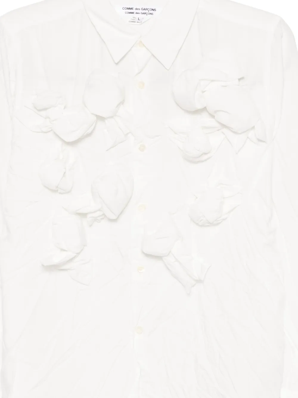 Comme Des Garçons Comme Des Garçons Blouse met geknoopt detail Wit